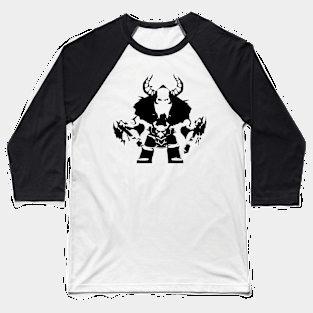 Barbaric King minimal silhouette white Baseball T-Shirt